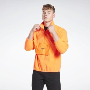 Reebok Half-Zip Sweatshirt Herren - Orange - DE 120-VCO